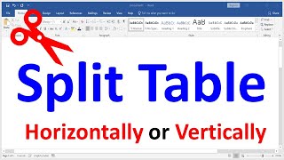 How to Split Table in Word (MS Word)