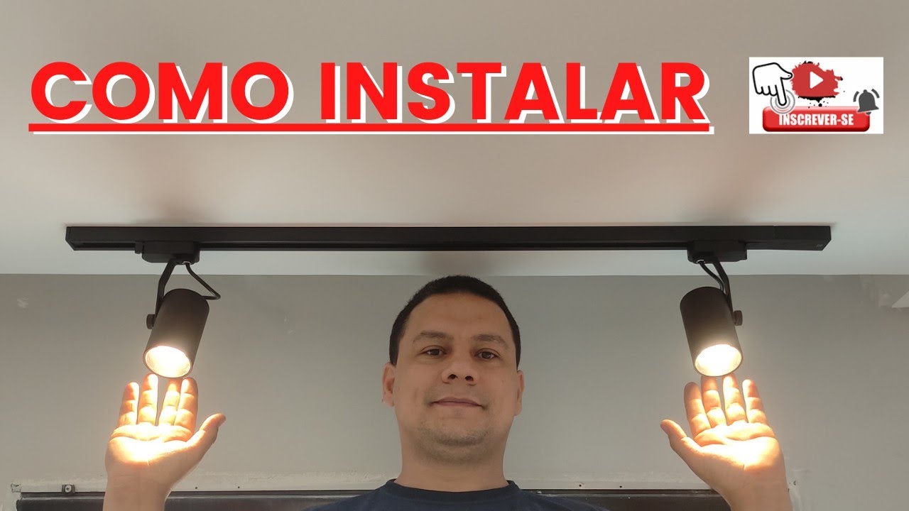 TRILHO ELETRIFICADO DE ILUMINAÇÃO: COMO INSTALAR. Trilho eletrificado com Spot preto