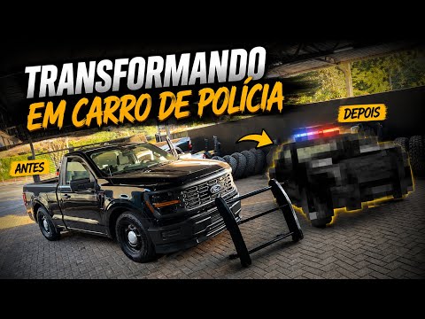TRANSFORMEI A F-150 EM CARRO DE POLICIA