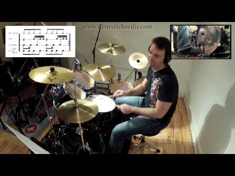 Rock Beats with 16th note snare and kick variations - 4 Tempos