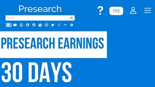 How Much I Earned Using Presearch Search Engine for 30 Days?