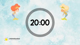 Mermaid Timer For Kids - 20 Minutes Countdown Timer For Kids With Music | Classroom Timer