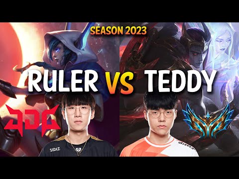 JDG Ruler vs Teddy - Ruler XAYAH vs APHELIOS ADC - KR Ranked