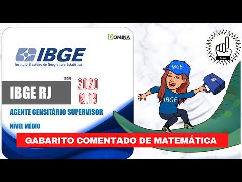 Prova X IBGE 2020 questão 19 - Gabarito comentado