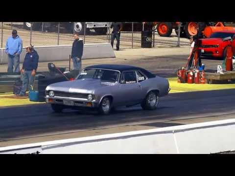 Dodge Dart vs Chevy Nova at Byron Test n Tune 4-7-13