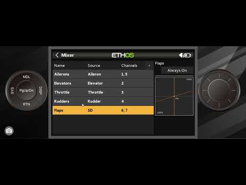 FrSky Ethos Flaps, simple setup