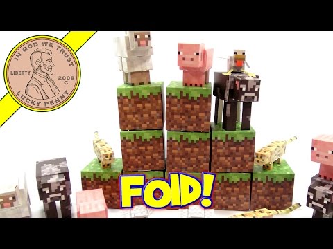 Minecraft Paper Craft Overworld Animal Mobs 16701 New Opened Box