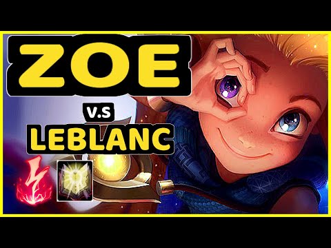 SKT T1 FAKER (ZOE) vs LEBLANC - MID CHALLENGER GAMEPLAY - KR