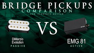 Video thumbnail for DiMarzio EVOLUTION vs EMG 81 - Bridge Guitar Pickup Comparison Tone Demo by Mike Stamper