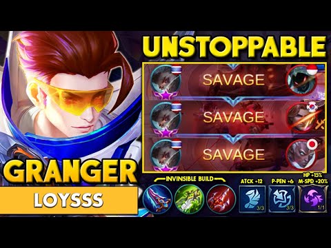 SAVAGE! 100% Headshot! Perfect Aim Granger Gameplay! Best Build for Revamped Granger Mobile Legends