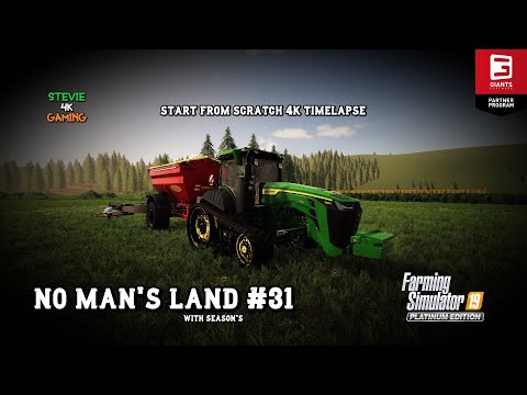 Raking/Baling/Fertilizing/Seeding Oats/No Man's Land/#31/seasons/FS19 4k Timelapse