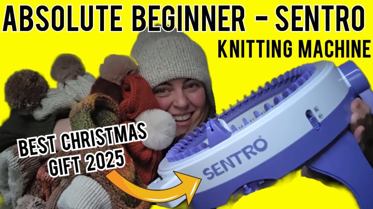 MAKE A BEANIE with me - Absolute Beginner with the SENTRO KNITTING MACHINE