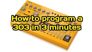 Video thumbnail for Behringer TD-3 : How to program a 303 in 3:03 mins by Mark DB