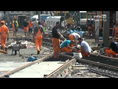 LVB beenden Straßenbahnsperrung am Tröndlinring planmäßig (03.08.2012)