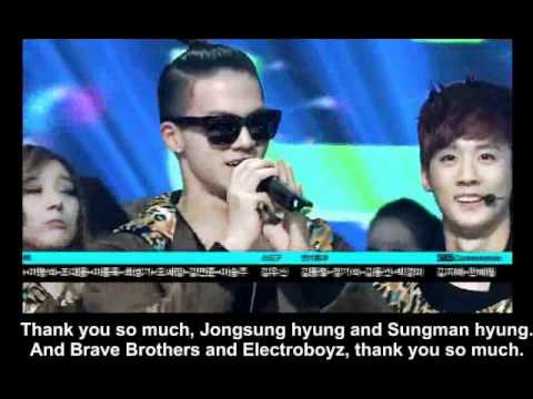 [ENG SUBBED] 120205 S-B-S Inkigayo - Teen Top's Winning Speech