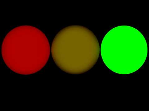 SEMAFORO accenzione rosso, giallo e verde