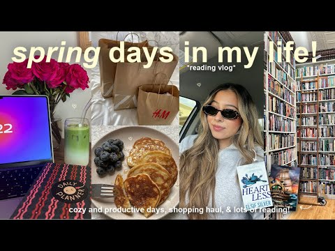 VLOG!🍵 productive & cozy days, reading & bookstore vlog, cooking at home, & new book recs!
