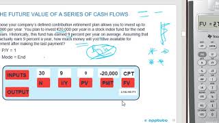 calculate and interpret the future value (FV) and present value (PV)