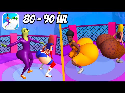 Man And Shrek Do Twerk? | Twerk Race 3D - level 80 to 90 | Gameplay #8 - YouTube