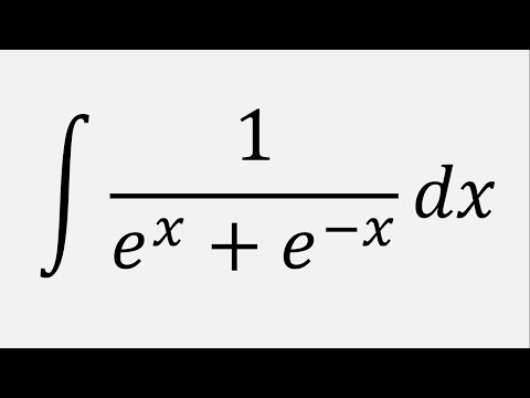 Integral of 1/(e^x + e^-x) dx