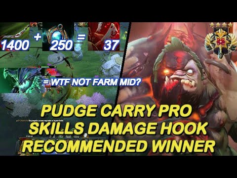 Dota 2 - Pudge Pro Skills Damage %100 Meat Hook Range / NashDota Winner 7. 27d