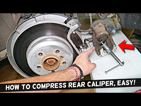 BMW HOW TO COMPRESS REAR BRAKE CALIPER PISTON BMW F10 F11 528i 535i 520i 530i 550i 518d 520i 525d 530d