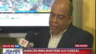 Huracán Irma mantiene sus fuerzas en aguas del territorio nacional