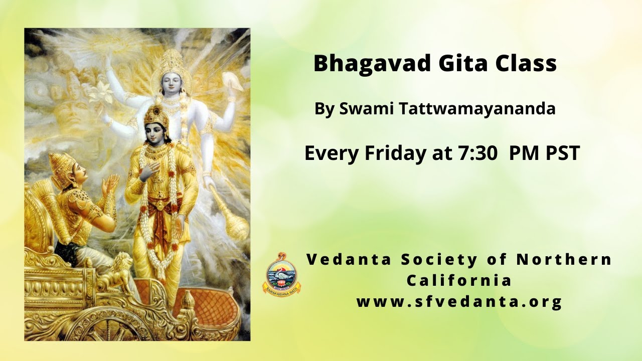 Bhagavad Gita Class - 155 | By Swami Tattwamayananda