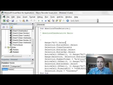 Excel Video 406 VBA Code Created by the Macro Recorder