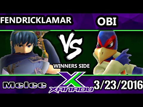 S@X 142 - FendrickLamar (Marth) Vs. Obi (Falco) SSBM Tournament - Smash Melee