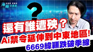 6669緯穎跌破季線，Ai禁令延伸到中東地區! 還有誰遭殃 (圖)