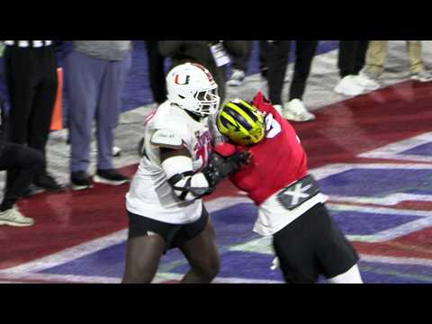 MASSIVE 6'9/360 Markel Bell Highlights - OT Miami Hurricanes - 2026 Panini Senior Bowl