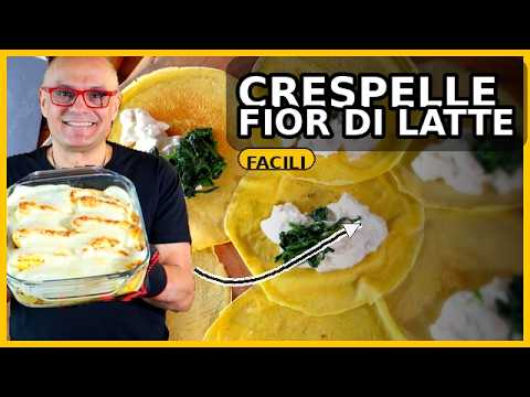 CRESPELLE FIORI DI LATTE AUTOPRODOTTA tutti ingredienti fatti in casa crespelle ai formaggi freschi