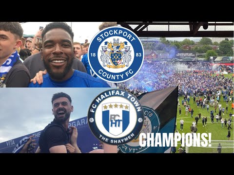 PITCH INVASION AS COUNTY ARE PROMOTED TO THE EFL | Stockport County vs Halifax VLOG | PYRO & LIMBS!