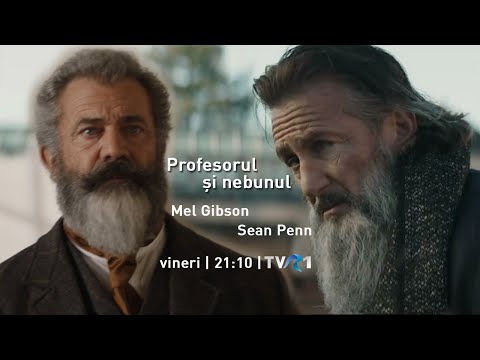 Profesorul şi nebunul, cu Mel Gibson şi Sean Penn, la TVR1