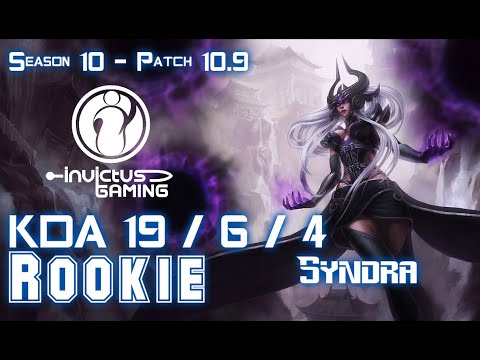 IG Rookie SYNDRA vs FIZZ Mid - Patch 10.9 KR Ranked