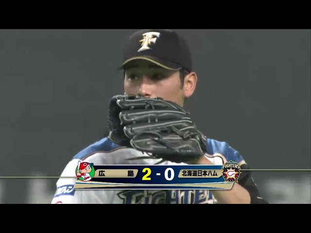 2回表 ファイターズ・中村勝 カープ先発・篠田に2点タイムリー打たれる... 2014/6/3 F-C