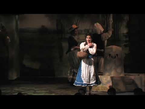 Screenshot from Belle lyrics video by the Beauty and the Beast Broadway cast