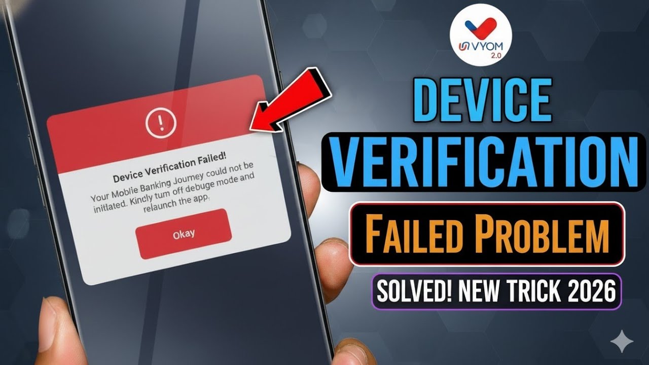 Vyom App Device Verification Failed Problem | Device Verification Failed In Vyom App