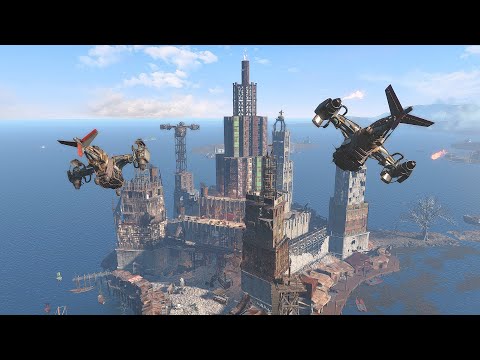 I Built the BIGGEST CASTLE in Fallout 4! Huge Raider Settlement Tour