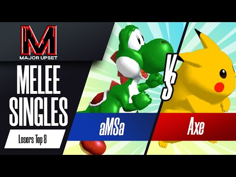 aMSa (Yoshi) vs Axe (Pikachu) - Melee Singles Top 8 - Losers Round 1 - MAJOR UPSET