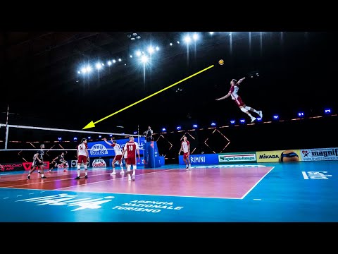350 CM SPIKE IN VOLLEYBALL JUMP - Bartosz Bednorz