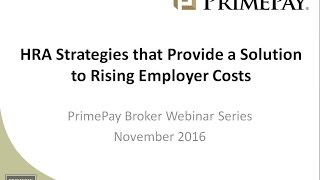 HRA Strategies that Provide a Solution to Rising Employer Costs