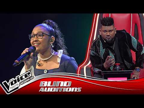Chanumi Jayakodi | Nobala Ma Diha ( නොබලා මා දිහා ) | Blind Auditions | The Voice Teens Sri Lanka S3