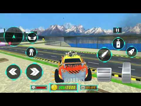 Dino robot car game : Flying robot transforming game