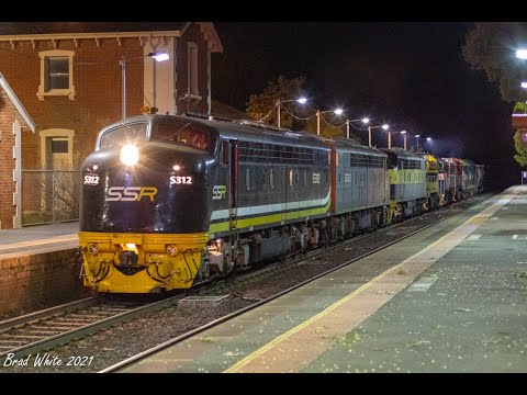 Seven Loco Lash Up on SSR's combined 0082 transfer & 9098 Deniliquin grain-11th & 12th May 2021