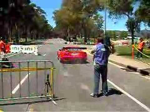 Ferrari 550 race car launching