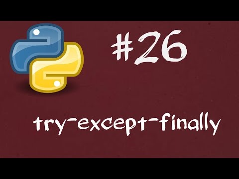 Python3 Dersleri 26 - try,except ve finally