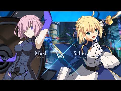 [MELTY BLOOD: TYPE LUMINA "Mash Kyrielight VS Saber" Gameplay Video ①]