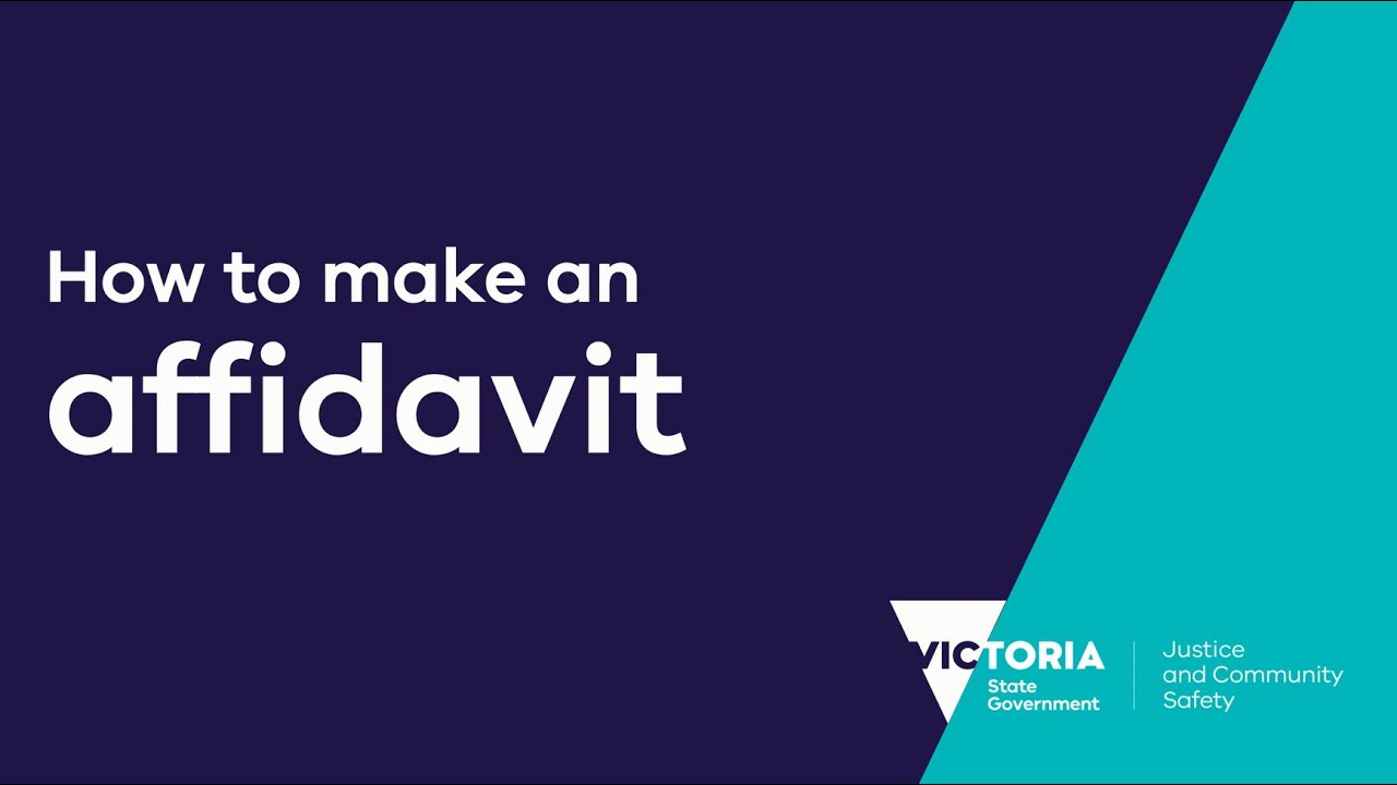 How to make an affidavit - YouTube